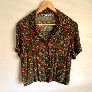 Vanilla Star Fox Pattern Button Up Shirt